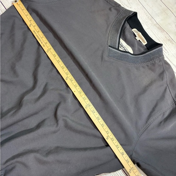 Vintage Gray V-Neck Lightweight Windbreaker Sweater Pullover Jacket Made in‎ USA - Picture 6 of 12